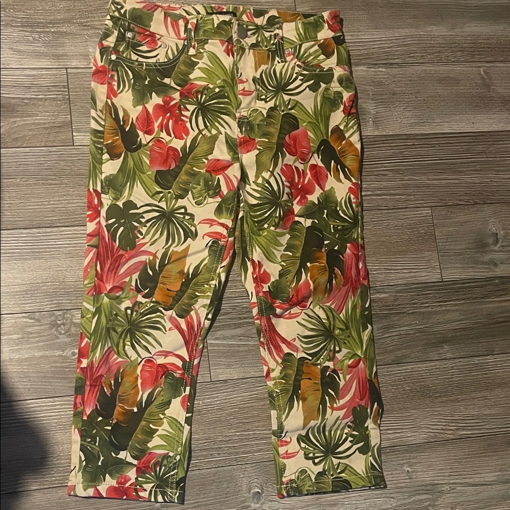 Tropical Print Pants
